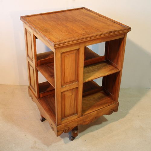 victorian walnut revolving bookcase - CATEGORY: ANTIQUE BOOKCASES - DATED VICTORIAN