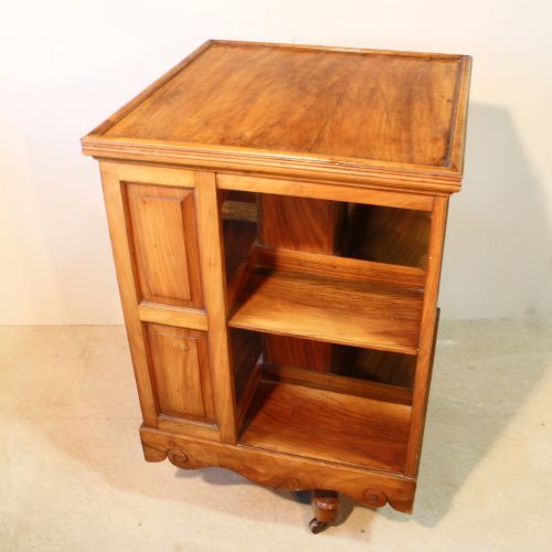 VICTORIAN WALNUT REVOLVING BOOKCASE - ADDITIONAL PHOTO 2
