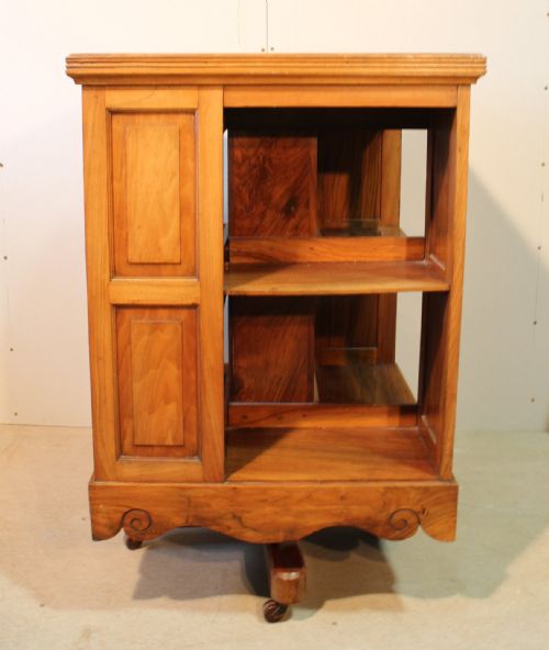 VICTORIAN WALNUT REVOLVING BOOKCASE - ADDITIONAL PHOTO 3