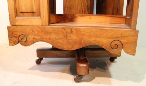 VICTORIAN WALNUT REVOLVING BOOKCASE - ADDITIONAL PHOTO 8