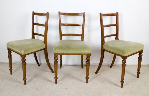 SET OF 6 VICTORIAN POLLARD OAK DINING CHAIRS - ADDITIONAL PHOTO 1