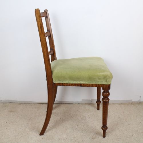 SET OF 6 VICTORIAN POLLARD OAK DINING CHAIRS - ADDITIONAL PHOTO 8