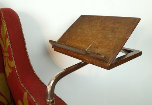 A 19TH CENTURY CARVED OAK WINGBACK READING CHAIR - ADDITIONAL PHOTO 13