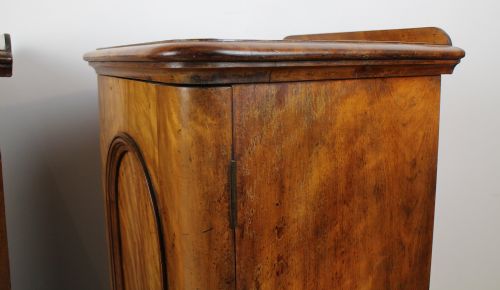 PAIR OF VICTORIAN SATIN WALNUT BEDSIDE CABINETS - ADDITIONAL PHOTO 8