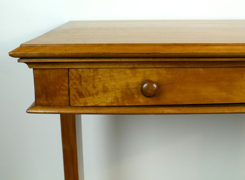 VICTORIAN SATIN WALNUT LIBRARY TABLE BY WYLIE LOCHHEAD - ADDITIONAL PHOTO 4