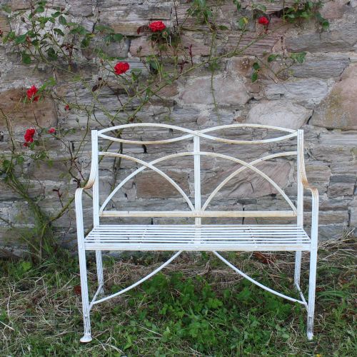 antique regency wrought iron garden seat bench - CATEGORY: ANTIQUE MISCELLANEOUS - DATED 1800