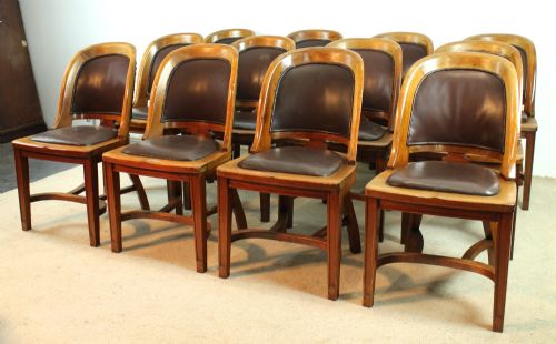SET OF 12 VICTORIAN WALNUT BOW BACK DINING CHAIRS - ADDITIONAL PHOTO 2
