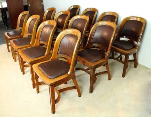 SET OF 12 VICTORIAN WALNUT BOW BACK DINING CHAIRS - ADDITIONAL PHOTO 3
