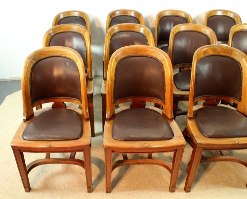 SET OF 12 VICTORIAN WALNUT BOW BACK DINING CHAIRS - ADDITIONAL PHOTO 4