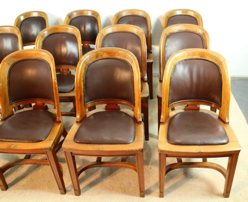 SET OF 12 VICTORIAN WALNUT BOW BACK DINING CHAIRS - ADDITIONAL PHOTO 5
