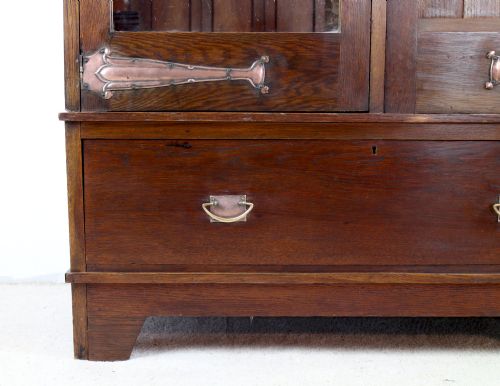 ARTS CRAFTS OAK WARDROBE BY MAPLE CO - ADDITIONAL PHOTO 5