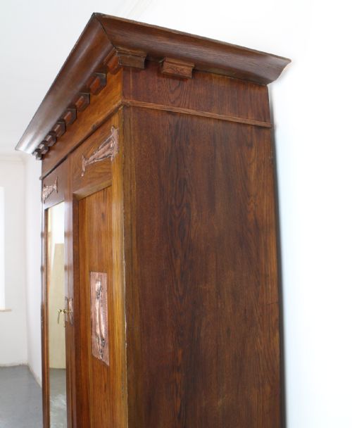 ARTS CRAFTS OAK WARDROBE BY MAPLE CO - ADDITIONAL PHOTO 13