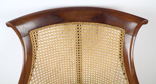 REGENCY MAHOGANY LIBRARY BERGRE ARMCHAIR - ADDITIONAL PHOTO 9