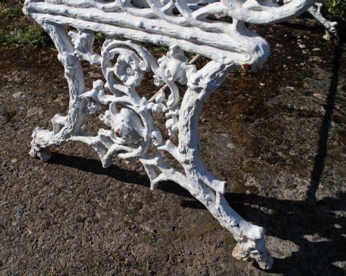 VICTORIAN RUSTIC PATTERN CAST IRON GARDEN SEAT BENCH - ADDITIONAL PHOTO 10
