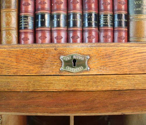 FIVE SECTION HARRIS LEBUS OAK STACKING BOOKCASE C1905 - ADDITIONAL PHOTO 4