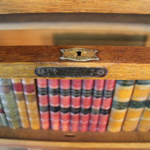 FIVE SECTION HARRIS LEBUS OAK STACKING BOOKCASE C1905 - ADDITIONAL PHOTO 5