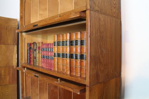 FIVE SECTION HARRIS LEBUS OAK STACKING BOOKCASE C1905 - ADDITIONAL PHOTO 11