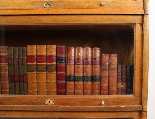 FIVE SECTION HARRIS LEBUS OAK STACKING BOOKCASE C1905 - ADDITIONAL PHOTO 13