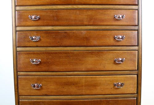 VICTORIAN OAK WELLINGTON STYLE COLLECTORS CHEST - ADDITIONAL PHOTO 3