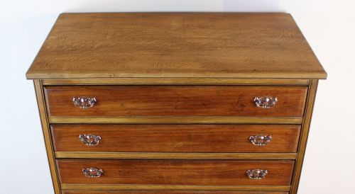 VICTORIAN OAK WELLINGTON STYLE COLLECTORS CHEST - ADDITIONAL PHOTO 6