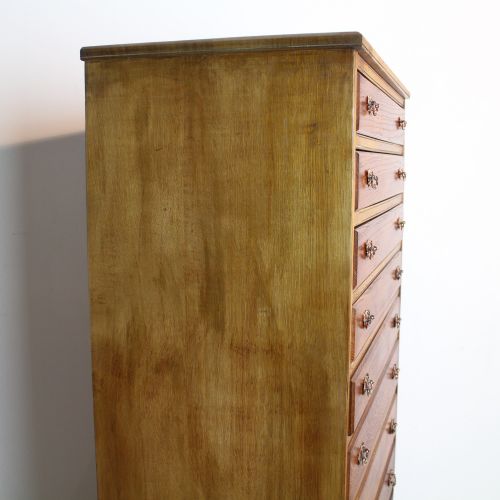 VICTORIAN OAK WELLINGTON STYLE COLLECTORS CHEST - ADDITIONAL PHOTO 13