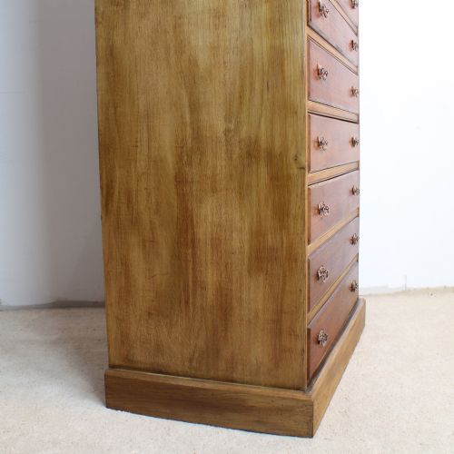VICTORIAN OAK WELLINGTON STYLE COLLECTORS CHEST - ADDITIONAL PHOTO 14