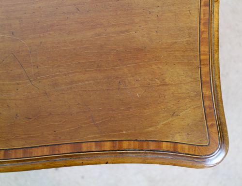 EDWARDIAN MAHOGANY INLAID SERPENTINE REVOLVING BOOKCASE - ADDITIONAL PHOTO 11