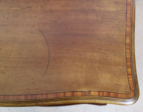 EDWARDIAN MAHOGANY INLAID SERPENTINE REVOLVING BOOKCASE - ADDITIONAL PHOTO 12