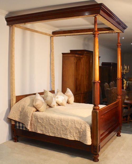 6FT WILLIAM IV MAHOGANY FOUR POSTER BED - ADDITIONAL PHOTO 1