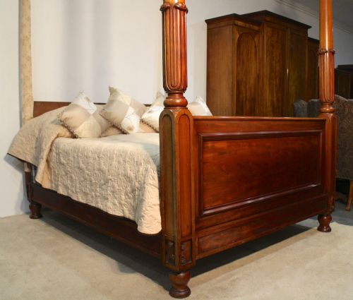 6FT WILLIAM IV MAHOGANY FOUR POSTER BED - ADDITIONAL PHOTO 3