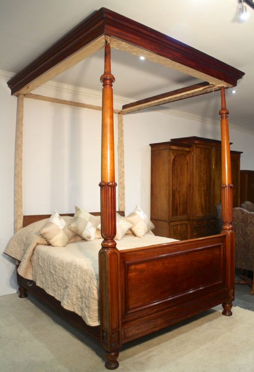6FT WILLIAM IV MAHOGANY FOUR POSTER BED - ADDITIONAL PHOTO 5