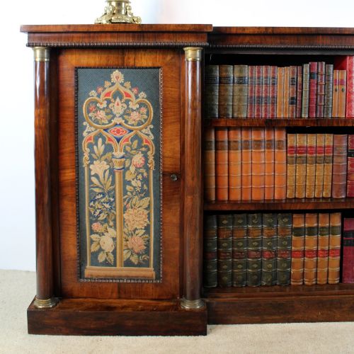 REGENCY EMPIRE ROSEWOOD DWARFFLOOR BOOKCASE - ADDITIONAL PHOTO 2