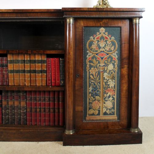 REGENCY EMPIRE ROSEWOOD DWARFFLOOR BOOKCASE - ADDITIONAL PHOTO 3