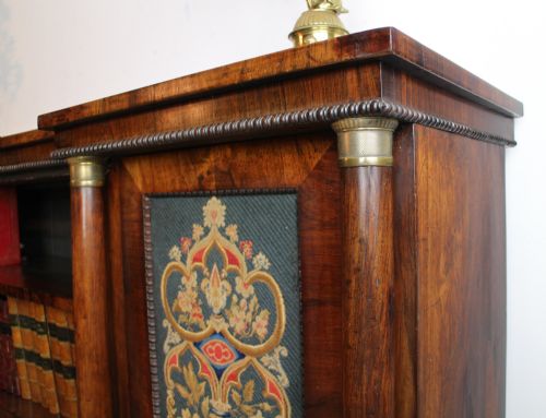 REGENCY EMPIRE ROSEWOOD DWARFFLOOR BOOKCASE - ADDITIONAL PHOTO 4