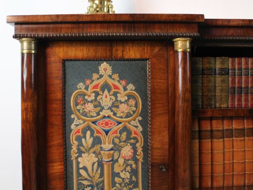 REGENCY EMPIRE ROSEWOOD DWARFFLOOR BOOKCASE - ADDITIONAL PHOTO 5