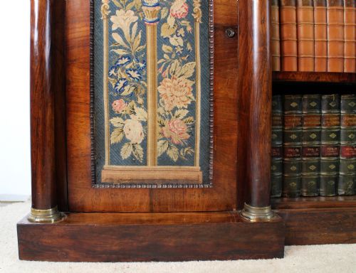 REGENCY EMPIRE ROSEWOOD DWARFFLOOR BOOKCASE - ADDITIONAL PHOTO 6