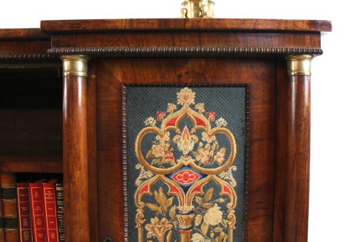 REGENCY EMPIRE ROSEWOOD DWARFFLOOR BOOKCASE - ADDITIONAL PHOTO 7