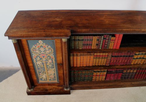 REGENCY EMPIRE ROSEWOOD DWARFFLOOR BOOKCASE - ADDITIONAL PHOTO 9