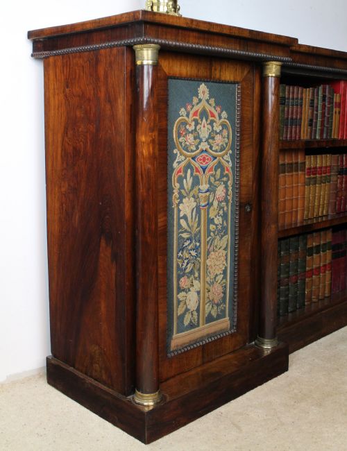 REGENCY EMPIRE ROSEWOOD DWARFFLOOR BOOKCASE - ADDITIONAL PHOTO 12
