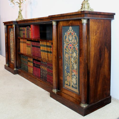 REGENCY EMPIRE ROSEWOOD DWARFFLOOR BOOKCASE - ADDITIONAL PHOTO 13