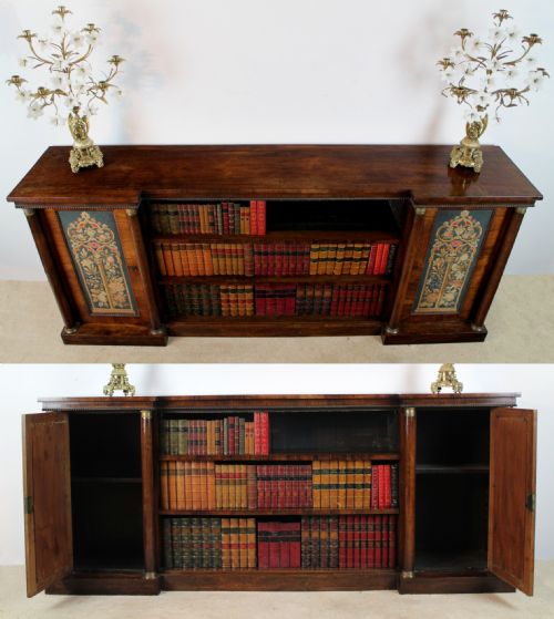 REGENCY EMPIRE ROSEWOOD DWARFFLOOR BOOKCASE - ADDITIONAL PHOTO 14