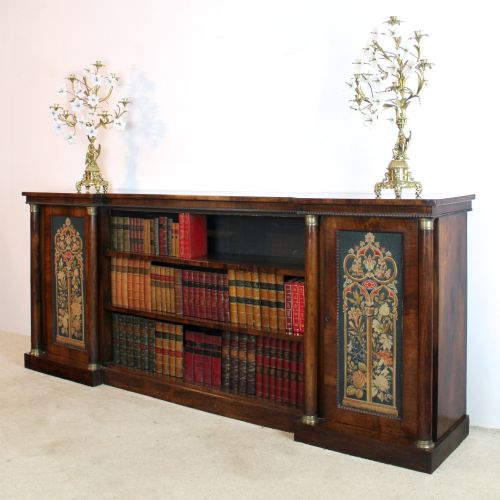 REGENCY EMPIRE ROSEWOOD DWARFFLOOR BOOKCASE - ADDITIONAL PHOTO 1