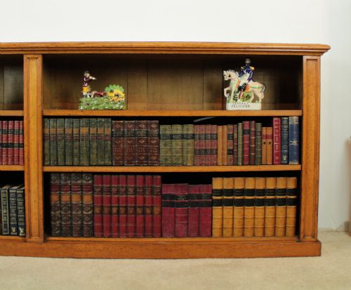 LARGE VICTORIAN OAK FLOOR BOOKCASE 8FT WIDE - ADDITIONAL PHOTO 5
