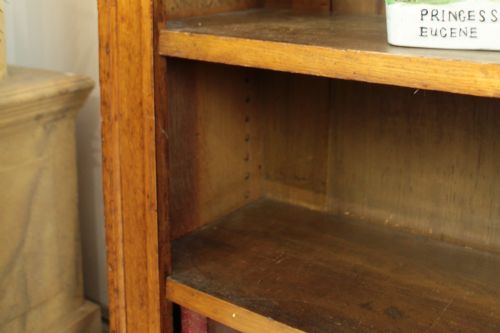 LARGE VICTORIAN OAK FLOOR BOOKCASE 8FT WIDE - ADDITIONAL PHOTO 9