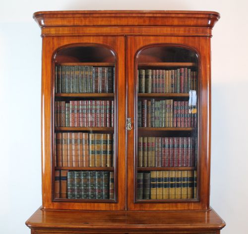 VICTORIAN MAHOGANY SECRTAIRE BOOKCASE - ADDITIONAL PHOTO 3