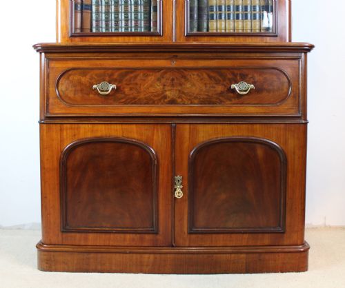 VICTORIAN MAHOGANY SECRTAIRE BOOKCASE - ADDITIONAL PHOTO 4