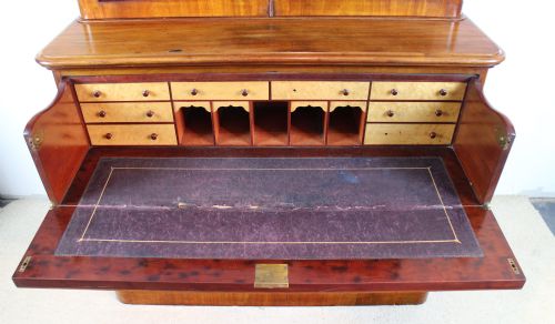 VICTORIAN MAHOGANY SECRTAIRE BOOKCASE - ADDITIONAL PHOTO 6