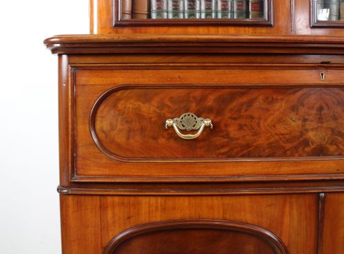 VICTORIAN MAHOGANY SECRTAIRE BOOKCASE - ADDITIONAL PHOTO 9
