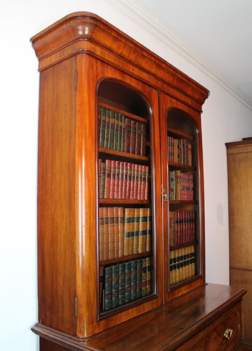 VICTORIAN MAHOGANY SECRTAIRE BOOKCASE - ADDITIONAL PHOTO 11