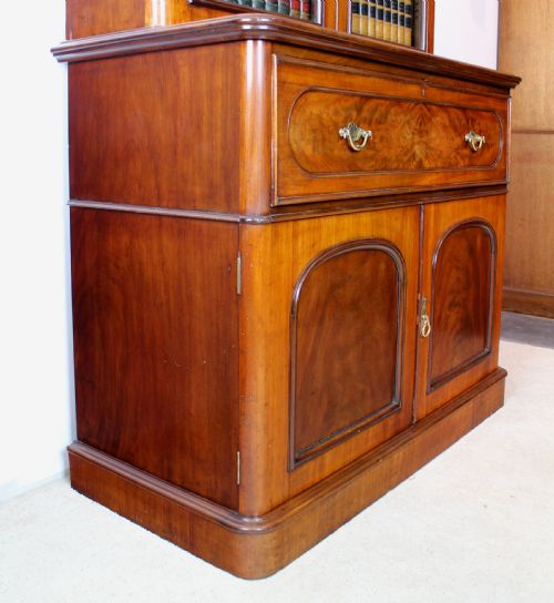 VICTORIAN MAHOGANY SECRTAIRE BOOKCASE - ADDITIONAL PHOTO 12
